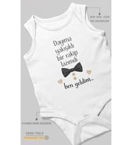 Dayıya Özel Sıfır Kollu Bebek Zıbını %100 Pamuk