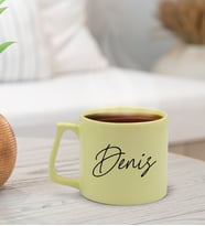 BK Gift Kişiye Özel İsimli Pastel Sarı Middle Kupa Bardak, Arkadaşa Hediye, Ev Hediyesi, Doğum Günü Hediyesi, Ofis Hediyesi-12