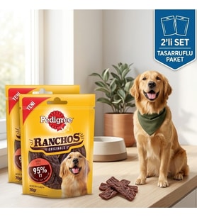 Pedigree Ranchos Jerkies Tahılsız Sığır Etli Köpek Ödül Maması 70 Gr 2'Lİ SET