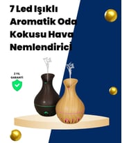 USB Şarjlı 7 Renk LED Işıklı Sessiz Çalışan Mini Hava Nemlendirici