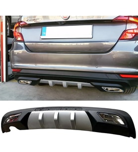 Fiat Egea Difüzör Difizör Gri + Kare Egzoz Görünüm C Tip