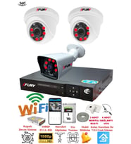 FURY 2 İç 1 Dış Kameralı 5mp Lens 2mp Görüntü Gece Görüşlü Full Hd Güvenlik Kamerası 14125525 1 TB