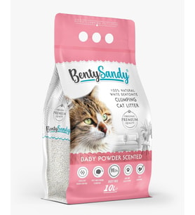 Bebek Pudrası Kokulu İnce Bentonit Kedi Kumu 10 Lt