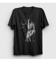 Presmono Unisex Siyah Lady Liberty Müzik Chappell Roan T-Shirt 498061tt