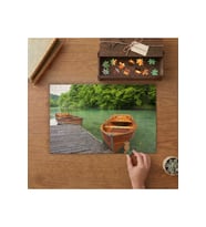 Kıyıdaki Sandallar - Doğa Manzarası Tasarımı 240 parça Ahşap Puzzle Ahşap Kutuda MP04489