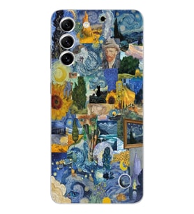 Samsung Galaxy S22 Uyumlu Vincent Van Gogh Sanatsal Tasarımlı Şeffaf Telefon Kılıfı