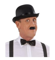 Charlie Chaplin Stil Yetişkin Şapkası – Siyah Melon Parti Şapkası