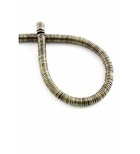 Hematit Doğal Taş Parlak Antik Sarı 6x1mm Dizi