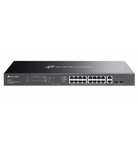 TP-LINK OMADA ES220GMP 16 PORT GIGABIT + 2XGB SFP+2XGB RJ45 UPLINK CLOUD L2 YÖNETİLEBİLİR 250W POE R