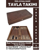 Elit Yüksek Kaliteli Uzun Ömürlü Aile Ev Arkadaş Kahve Cafe Oyun Takımı OYMALI MASİF TAVLA Takımı