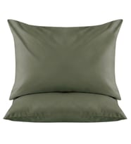 Clasy 2 Adet %100 Pamuk Ranforce Yastık Kılıfı 50 x 70 (Haki)