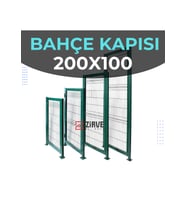 100 cm x 200 cm 50 X 50 1,5mm Kutu Profilden Yapılmış Bahçe Kapısı Zirve Tel Örgü