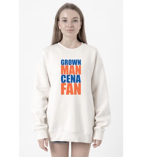 Wwe Grown Man Cena Fan Beyaz Kadın 2ip Sweatshirt