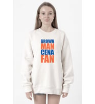 Wwe Grown Man Cena Fan Beyaz Kadın 2ip Sweatshirt