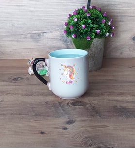 Unicorn Kupa Bardak Sihirli Oval Fotoğraflı
