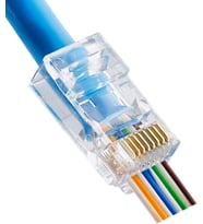 Adet RJ45 Delikli (Pass-Through) Konnektör Cat5/cat6