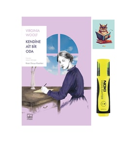 Kendine Ait Bir Oda -  Virginia Woolf - İthaki Yayınları - Fosforlu Kalem - Not Defter Seti (Renksiz)