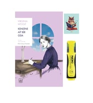 Kendine Ait Bir Oda -  Virginia Woolf - İthaki Yayınları - Fosforlu Kalem - Not Defter Seti (Renksiz)