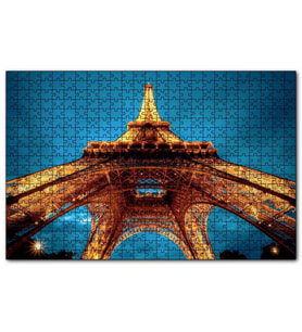 Cakapuzzle Eyfel Kulesi Gece Alttan Görünüm Puzzle Yapboz MDF (Ahşap) (120 Parça)