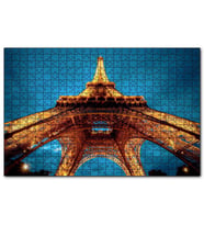 Cakapuzzle Eyfel Kulesi Gece Alttan Görünüm  Puzzle Yapboz MDF (Ahşap) (120 Parça)