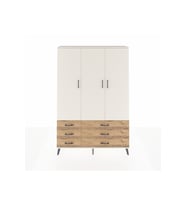 Arges Dolap 5 Raflı 6 Çekmeceli Tek Askılı 132x30x195 Aytaşı-Aytaşı/Çam