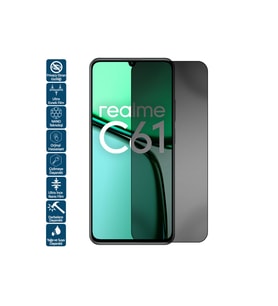 Realme C61 Privacy Hayalet Ekran Koruyucu Film (Siyah)