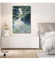 Tekli Dikey Kanvas Claude Monet Pond With Water Lilies
