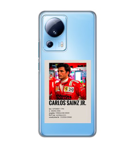 Xiaomi Mi 13 Lite Uyumlu Carlos Sainz Desenli Şeffaf Telefon Kılıfı