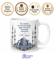 Mimar Sinan Hayranlarına Ustalık Eseri Kubbeler ve Kemerler Kupa Bardak Hediye
