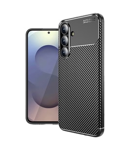 Galaxy S25 FE Kılıf Negro Karbon Tasarım Silikon Kılıf (Siyah)