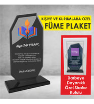 Füme Kristal Plaket - Kişi ve Kurumlara Özel
