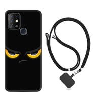 INFINIX Hot 8 9 10 11S Hot 10 Play 10T Kılıf Boyun Askılı Silikon Black Eyes 1644