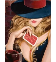 Poker Face Sayılarla Boyama Seti 40x50 cm (Tuvale Gerili)