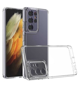 Galaxy S21 Ultra Kılıf Zore Coss Şeffaf Sert Silikon Kılıf (Renksiz)