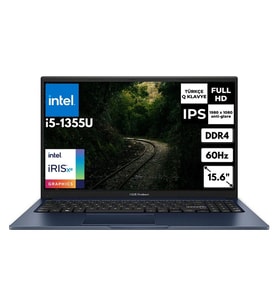 Asus Vivobook 15 i7-1355U 40GB 2 TBSSD Iris Xe Graphics 15.6" FHD FreeDos Notebook X1504VA-NJ1499AT19