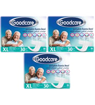 Goodcare Hasta Bezi Yetişkin Bel Bantlı Tekstil Yüzey XL Extra Large - Ekstra Büyük 90 Adet (3PK*30)