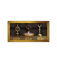 Etnik Motifli Kanvas Tablo 80 x 110 cm Gold Çerçeve