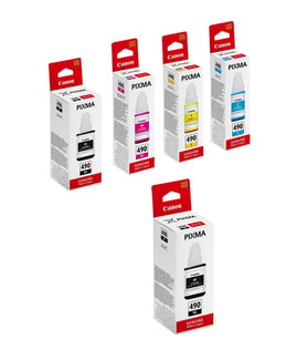 Gı490 Siyah Ve Renkli Kartuş Dolum Mürekkep Seti +1 Siyah Mürekkep Hediyeli Cngı490-g3400/2400-bk