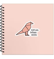 Hisli Şeyler 50 Yaprak Çizgili Sert Kapak Stickerli Defter, Katlandığıma Değdi, 16x15cm