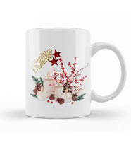 Yılbaşı Yeni Yıl Konseptli Candle Merry Christmas Kupa Bardak Porselen