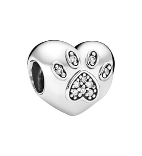 Nur Silver Taşlı Pati Gümüş Charm NUR-BL01234