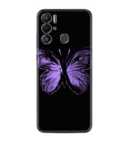 Tecno Pova Neo Kılıf Resimli Desenli Silikon Platinium Series Black Butterfly 1879