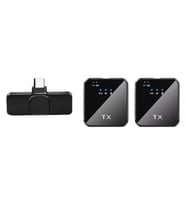 ShopyTech Kablosuz 4ü 1 Arada Yaka Mikrofonu Type-C Lightning 3.5mm Uyumlu Gürültü Azaltmalı Telef