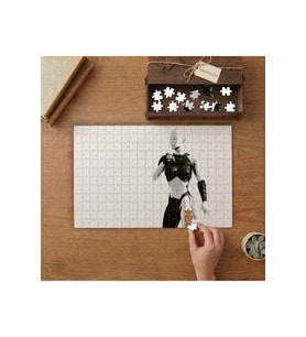 Beyaz Robot- Yapay Zeka Tasarımı 240 parça Ahşap Puzzle Ahşap Kutuda MP00359