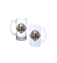 Ghostbastır Design Bira Destinasyonu Kulplu Bira Bardağı Buzlu veya Şeffaf Seçenekli 026