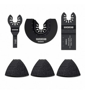 WORX WA5099 18 Parça Universal Metal, Ahşap Kesme ve Zımpara Kâğıdı Aksesuar Seti