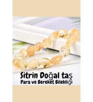 Sitrin Doğal Taş Bileklik ( Para Mıknatısı , Bolluk , Bereket) Aa Kalite ( Yüksek Titreşim )