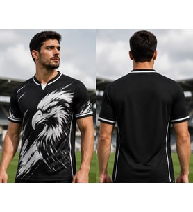 Beşiktaş Kartal TEMALI Siyah-Beyaz Yetişkin Futbol Forması Özel Tasarım