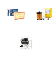 Bosch Filtre Bakım Seti Ford Focus 1.6 TDCI 2004-2007 100 Beygir Dizel Hava + Yağ f. + Yakıt Filtre Bosch
