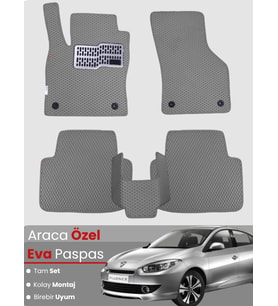 RENAULT FLUENCE (2009-2014) Uyumlu EVA Paspas Tam Set–Oto Paspas,Araca Özel